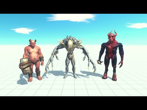 Scourge Kozarog The Demon And Ogre Lord Vs Random Teams ARBS | Animal Revolt Battle Simulator
