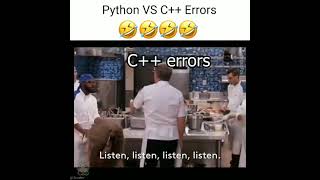 Python vs C++ Errors #shorts