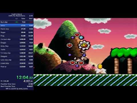 [WR] Yoshi's Island - 100% No Restrictions Speedrun in 2:20:20