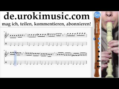 Blockflöte G. Lernen Rihanna Sledgehammer Teil#1 Blockflötenunterricht Noten Schule Lied Lehrer