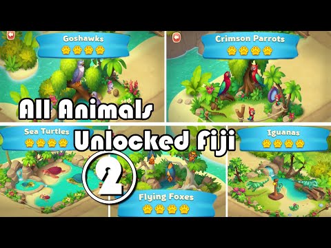 Wildscapes Walkthrough Gameplay - Unlocking All Animals - Fiji - Part 2