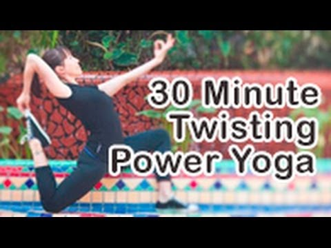 ➲ Power Yoga Workout with Twists (30 minute power yoga) Video