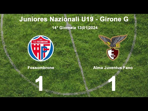 Fossombrone 1949 - Alma Juventus Fano 1909: 1-1 - Juniores Nazionali U19 - Girone G - 14a giornata