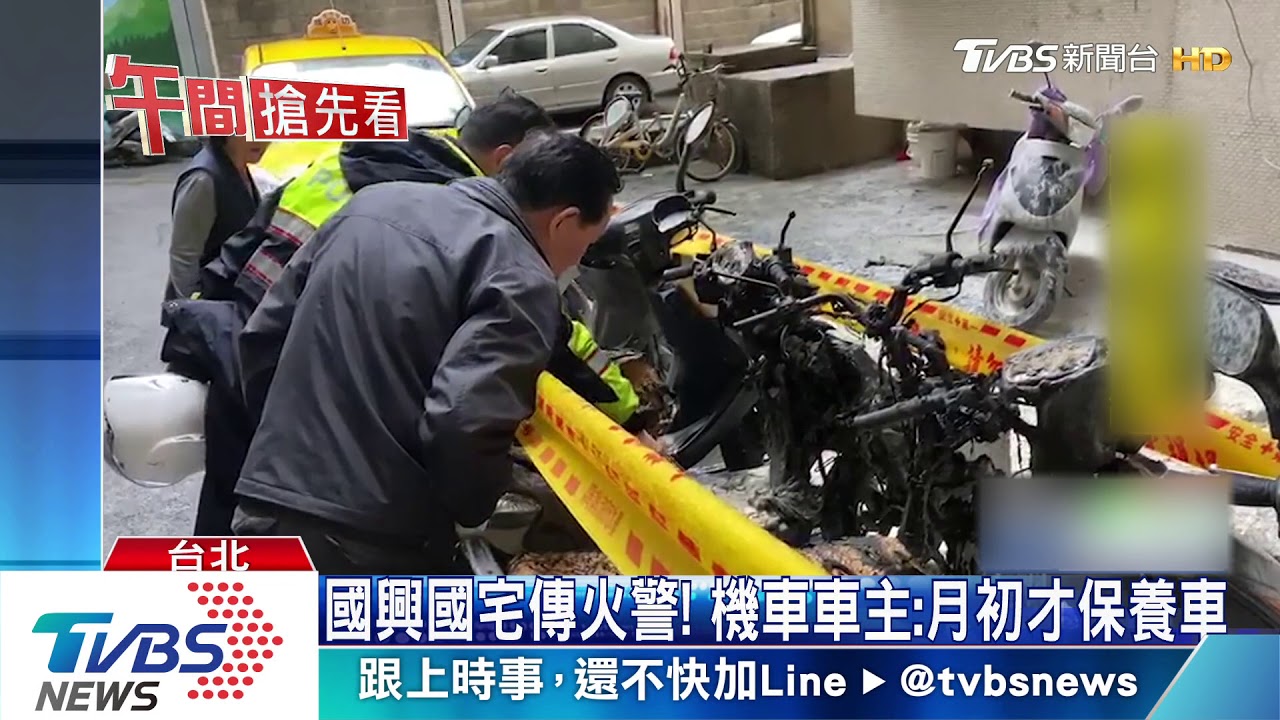 烈焰衝天約1樓高！燒毀6機車　住戶急滅火