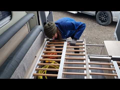 Making the bed in Auto Trail Expedition 66