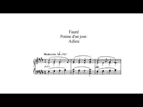 Gabriel Fauré: Poème d’un jour (Op. 21) [Score Video]