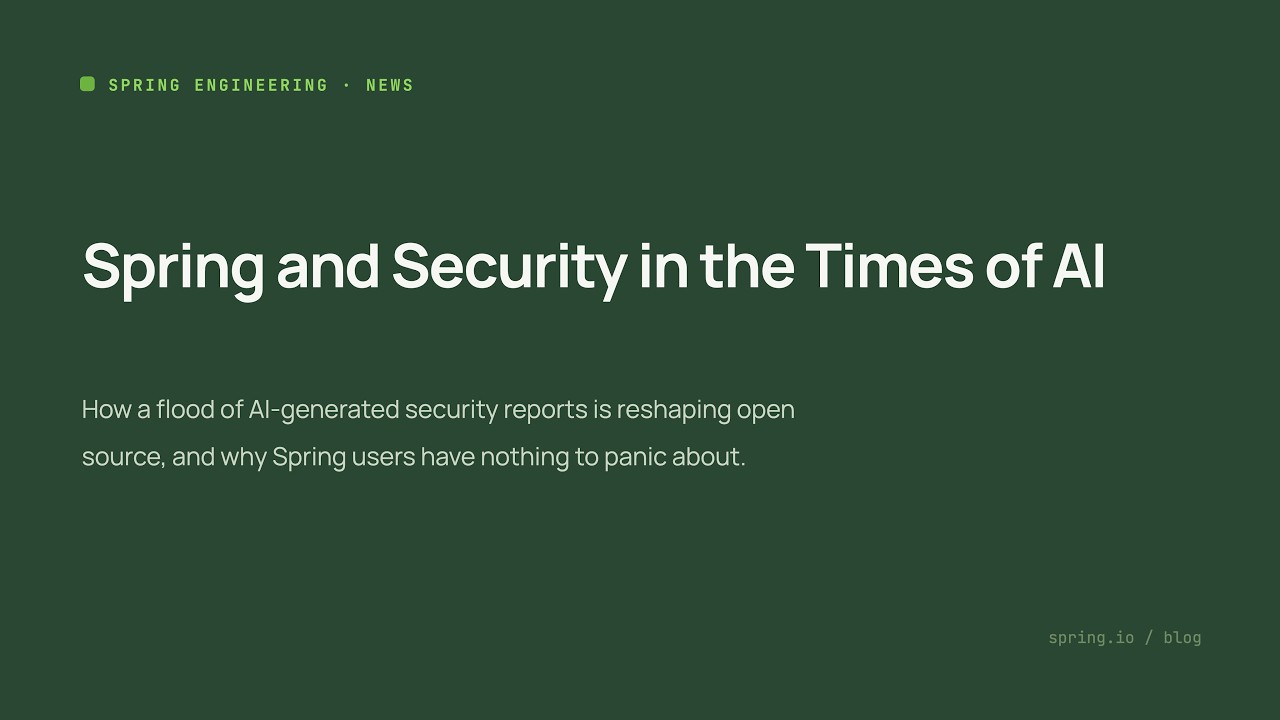 Spring and Security in the times of AI