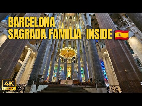 Barcelona Spain 🇪🇸 – Inside Sagrada Familia | Gaudí Masterpiece 4K