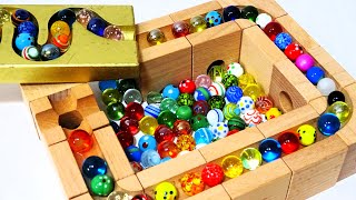 Marble run race R ☆ Wooden Cuboro and HABA marble run.Compilation video!Big Colorful balls.