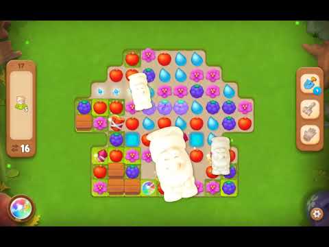 Gardenscapes level 17 No booster (23 moves)