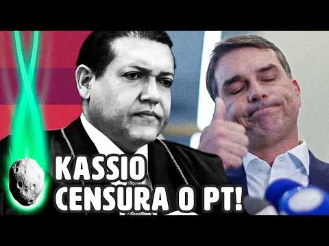 KASSIO CENSURA PROPAGANDA DO PT QUE LIGA FLÁVIO AO MASTER | PLANTÃO