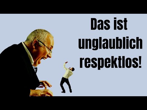 Pass auf, wenn sich Jemand so unglaublich hinterhältig und respektlos verhält!