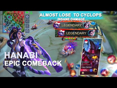 ALMOST LOSE TO OP CYCLOPS! INSANE DAMAGE - EPIC COMEBACK! HANABI -