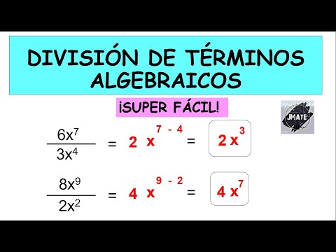 DIVISIÓN DE TÉRMINOS ALGEBRAICOS (EJEMPLO 1) ¡SUPER FÁCIL!