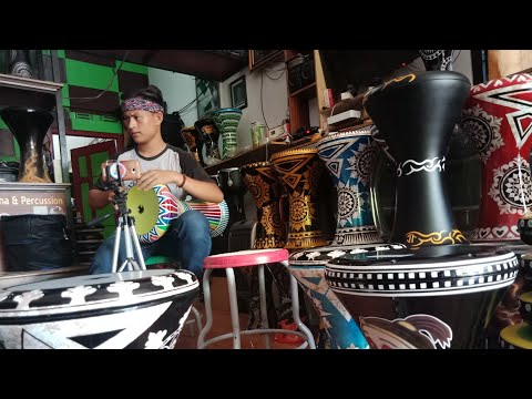 Sombaty Darbuka JT 9" pelangi terbaru..! Head/mika emin percussion, Cek sound fajar BDF