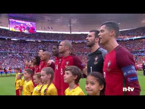 ZOE Stehle als Einlaufkind mit Ronaldo beim EM Finale 2016