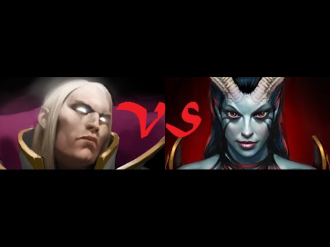 1v1 Invoker vs Queen of Pain Dota 2