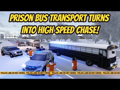 Greenville, Wisc Roblox l Prison Transport Bus STOLEN - MANHUNT CHASE Roleplay