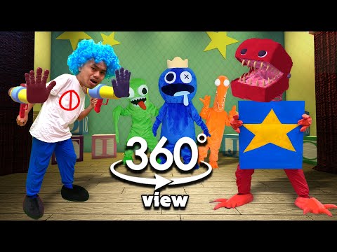Boxy Boo VS Rainbow Friends ALL Phases FNF In Reallife VR 360°|Friday Night Funkin' (R.I.P Survivor)