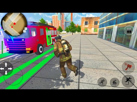 Fire Truck Drive Game - American FireFighter City Rescue - Android Gameplay