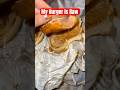 Fast Food Burger Served RAW