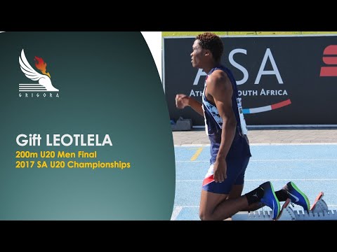 Gift Leotlela - 2017 SA Youth & Junior Championships (Cape Town) - 200m Men U20 Final 20.28s