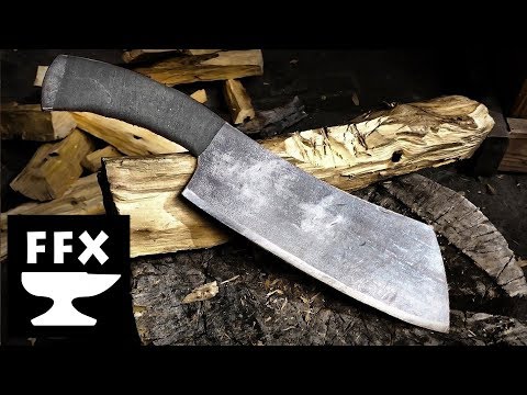 How to make a cleaver knife from unhardened steel scrap (will it hold an edge?) Video