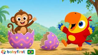 Aprenda Palavras e Letras com Ovos Surpresa e Larry | Desenho Educativo Infantil | BabyFirst