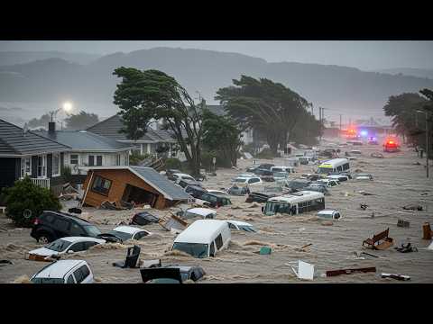 Chaos in New Zealand Today! Massive Storm Flooding Swept Away Homes, Cars in Wellington