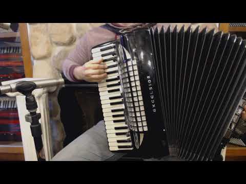 3281 - Black Excelsior Symphony Piano Accordion LMMH 41 120 $2999