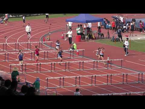 2019-2-27 Inter School Athletics Competition 2018-2019 Day 1 - Girls A Grade 100m Hurdles Heat 1
