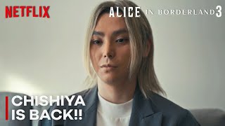 Alice In Borderland Season 3 - CHISHIYA SCENE with Kuina, Aguni, Niragi | Netflix