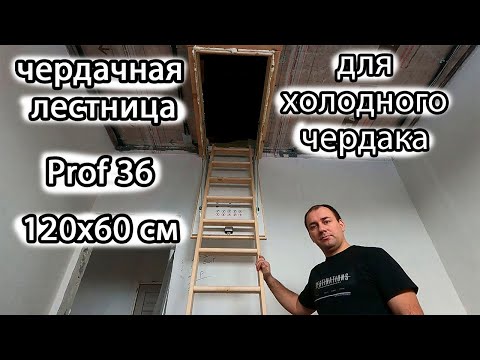 чердачная лестница с люком для холодного чердака Prof 36