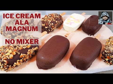No Mixer Ice Cream ala Magnum recipe #howtomake #paanogumawa #magnumicecreamrecipe [ENGLISH SUB]