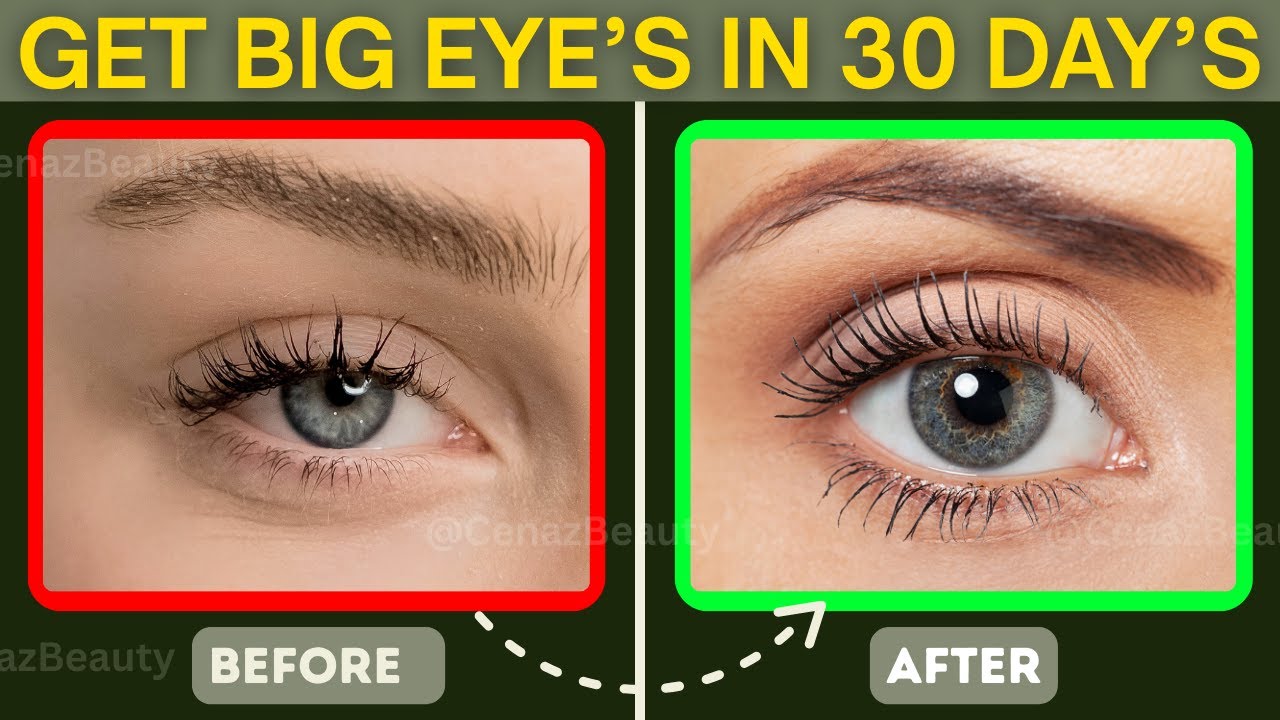 lift your eyebrow by doing face yoga at home | get big eyes in 7 days