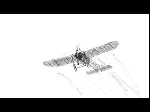 Animation. Flight of Blériot XI
