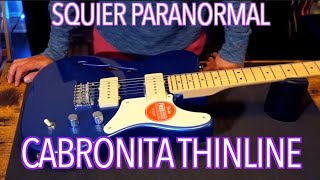Video thumbnail for Unboxing, inspecting, trying the Squier Paranormal Cabronita Thinline by Audiomo Music