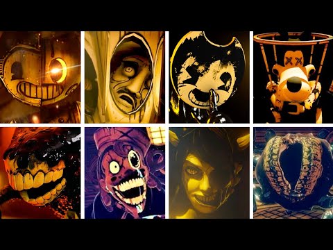 BENDY Series  - All Bosses & Endings (100%) | BATIM + BATDR + BSOTM + BLW