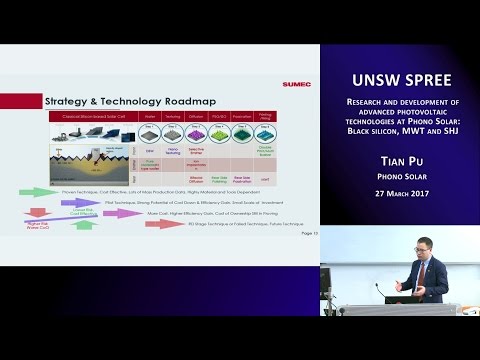 UNSW SPREE 201703-27 Tian Pu - Research and development of advanced photovoltaic technologies