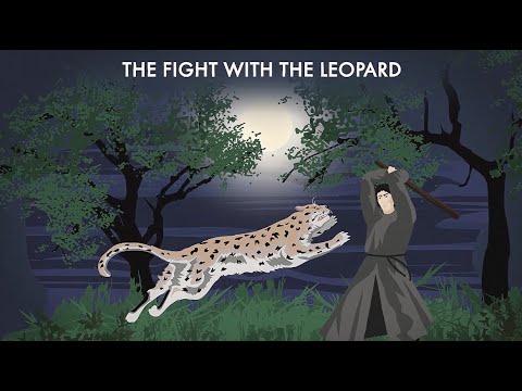 Why did the hero of Lermontov's poem Mtsyri fight with a leopard?