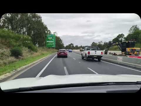 Driving on the M7 motorway in Sydney, Australia