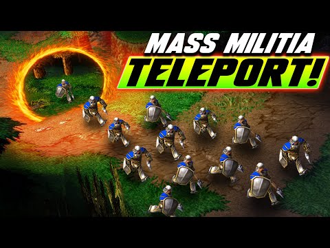MASS MILITIA TELEPORT ASSAULT - WC3 - Grubby