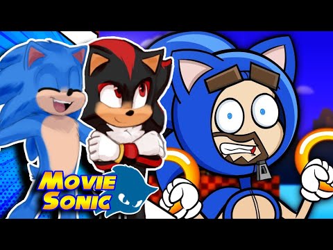 Movie Sonic and Movie Shadow React to Jacksepticeye Animated (Sonic Mania)!!