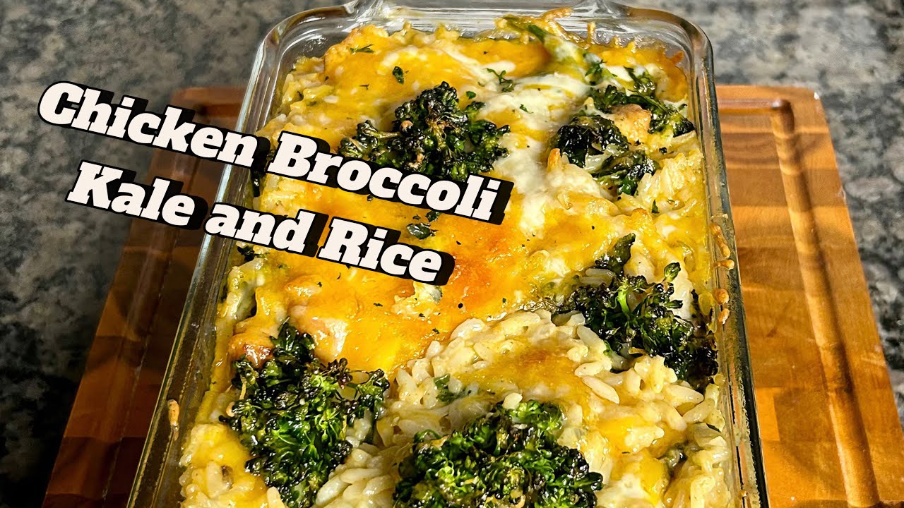 Chicken and Rice Casserole with Broccolini and Kale