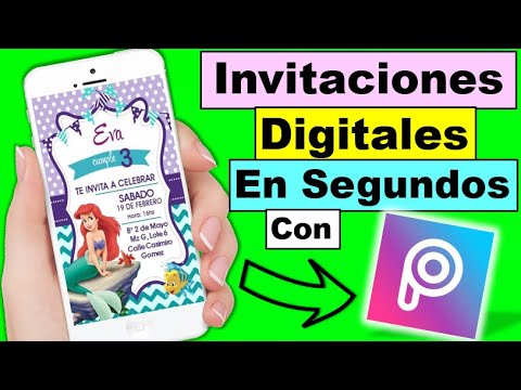 COMO HACER INVITACIONES DIGITALES CON TU CELULAR CON PICSART GRATIS (EN SEGUNDOS)