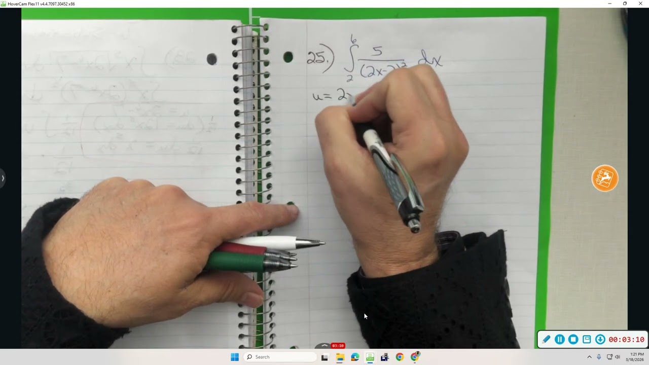 Math 1325 Final Exam Review Problem 25; Definite Intrgral