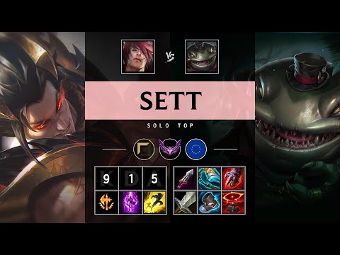 Sett Top vs Tahm Kench: Godlike - EUW Master Patch 14.24