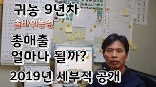 귀농9년차 2019년 총매출은 얼마나 될까? 솔바위농원 순이익은?