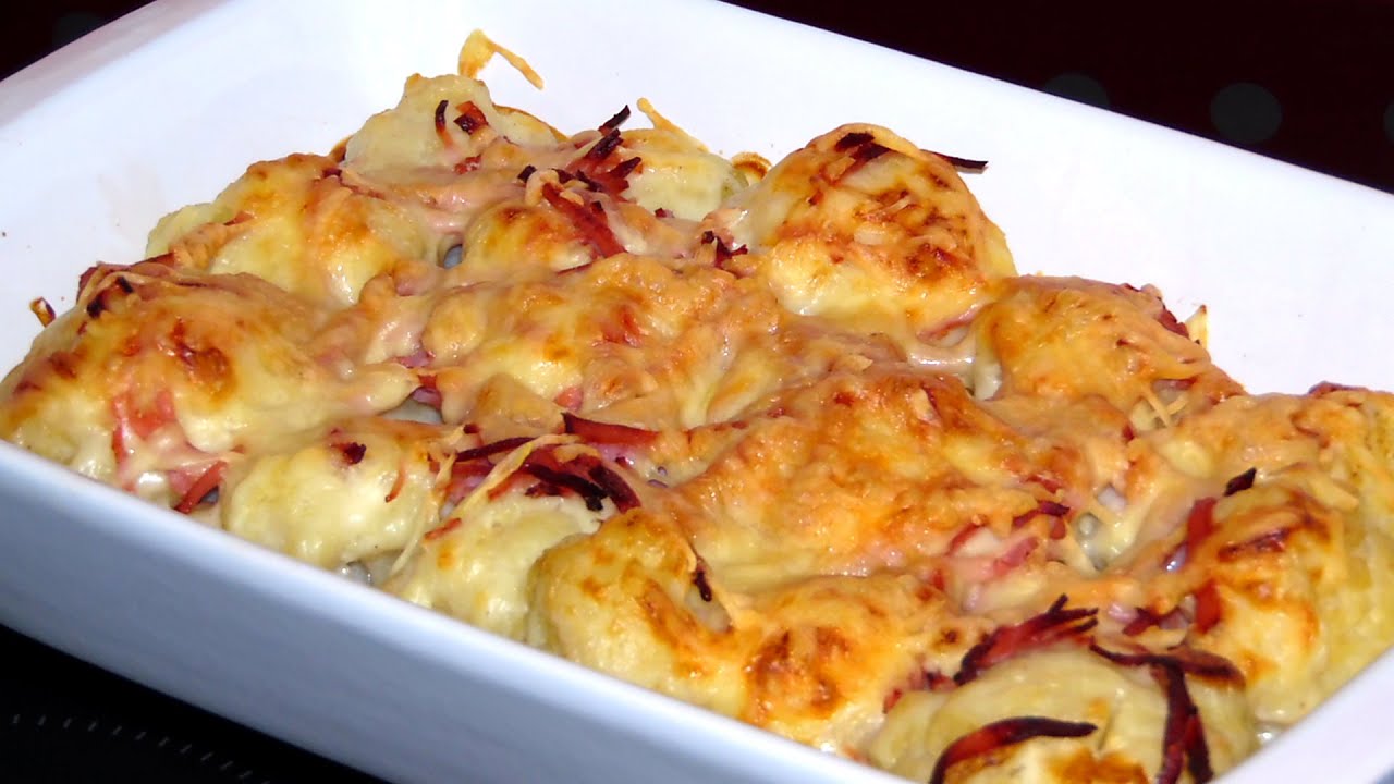 KARFIOL MIT SCHINKEN UND KÄSE ÜBERBACKEN - Einfache Rezepte