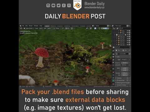 Packing External Data in Blender #Shorts